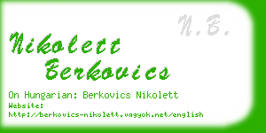 nikolett berkovics business card